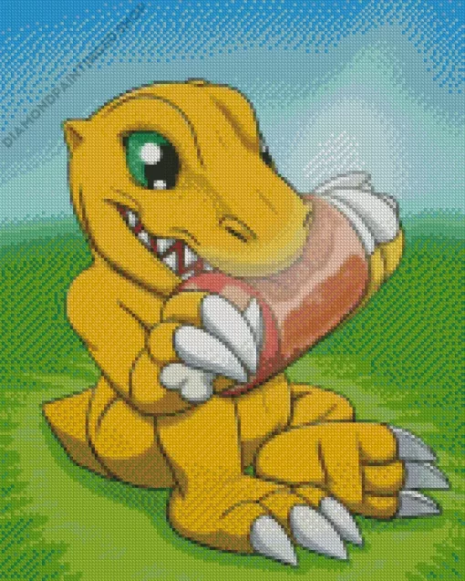 Agumon Eating Diamond Painting