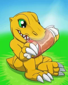 Agumon Eating Diamond Painting