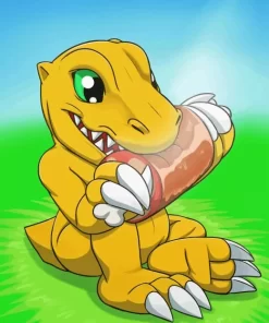 Agumon Eating Diamond Painting