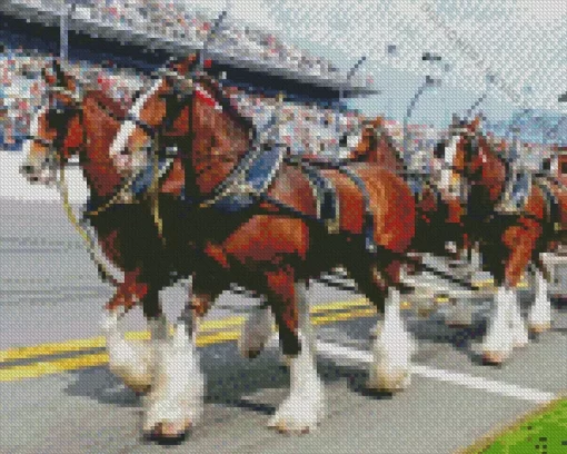 Budweiser Clydesdales Diamond Painting