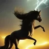 Horse With Lightning Diamond Painting