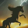 Horse With Lightning Diamond Painting