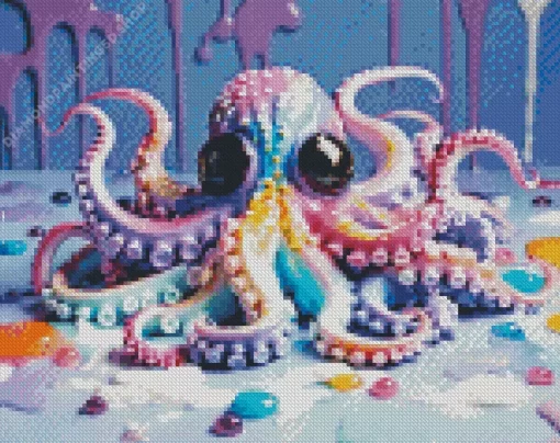 Multicolor Octopus Diamond Painting