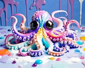 Multicolor Octopus Diamond Painting