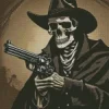 Skeleton Cowboy Art Diamond Painting