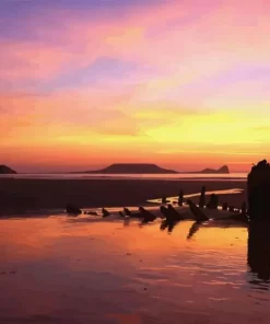 Worms Head Rhossili Diamond Painting