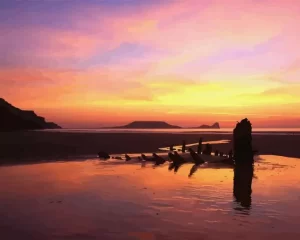 Worms Head Rhossili Diamond Painting