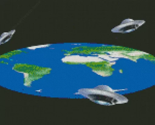 Flat Earth Diamond Painting