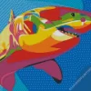 Rainbow Shark Diamond Painting