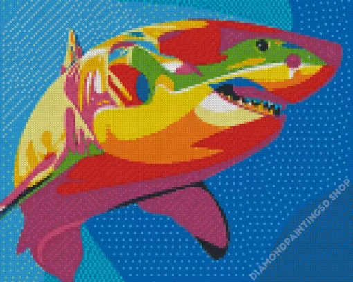 Rainbow Shark Diamond Painting