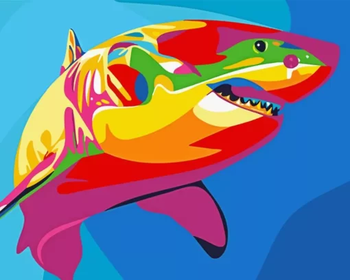 Rainbow Shark Diamond Painting