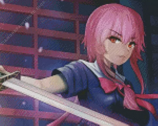 Yuno Gasai Diamond Painting