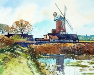 Cley Windmill Art Diamond Painting