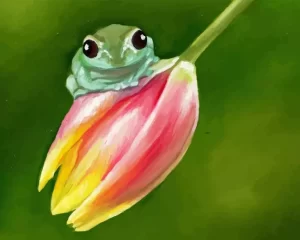 Frog On Tulip Diamond Painting