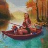 Girl Fishing Diamond Painting