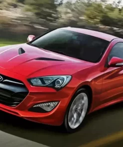 Red Hyundai Genesis Diamond Painting