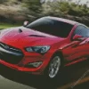 Red Hyundai Genesis Diamond Painting