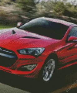 Red Hyundai Genesis Diamond Painting