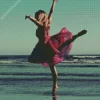 Ballerina On Beach Diamond Painting