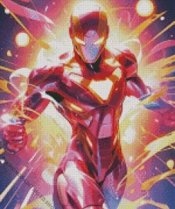 Iron Man Pink Diamond Painting