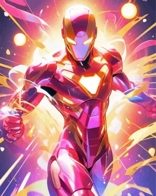 Iron Man Pink Diamond Painting