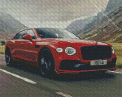 Red Bentley Diamond Painting