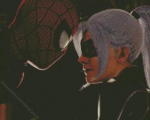 Spider Man And Felicia Diamond Painting