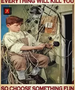 Electrician Boy Poster Diamond Paintings