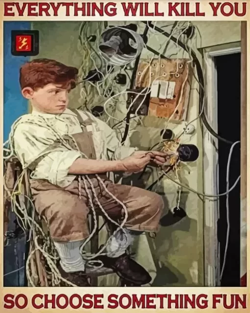 Electrician Boy Poster Diamond Paintings