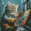 Electrician Cat Diamond Paintings