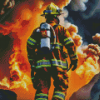 Fire Fighter Man Diamond Painting