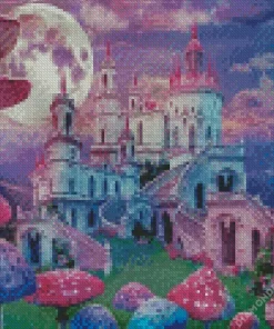 Mushrooms Castle Diamond Painting