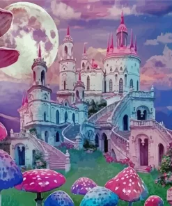 Mushrooms Castle Diamond Painting