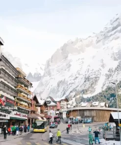 Snowy Grindelwald Diamond Painting