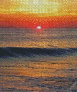 Sunrise At Ocean Diamond Painting