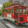 Red Cable Car Diamond Painting