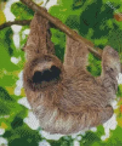 Sloth Branch Hanging Diamond Painting