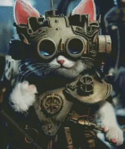 Steam Punk Cat Diamond Painting