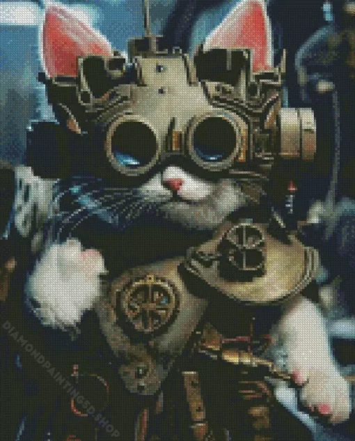 Steam Punk Cat Diamond Painting