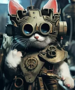 Steam Punk Cat Diamond Painting