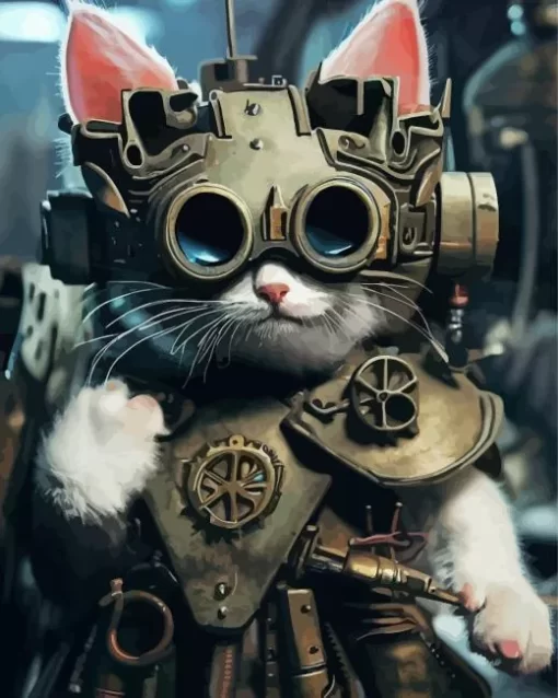 Steam Punk Cat Diamond Painting