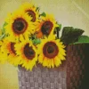 Sunflowers In Basket Diamond Painting