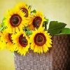 Sunflowers In Basket Diamond Painting