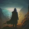 The Hooded Archer Of The Cliff Diamond Painting