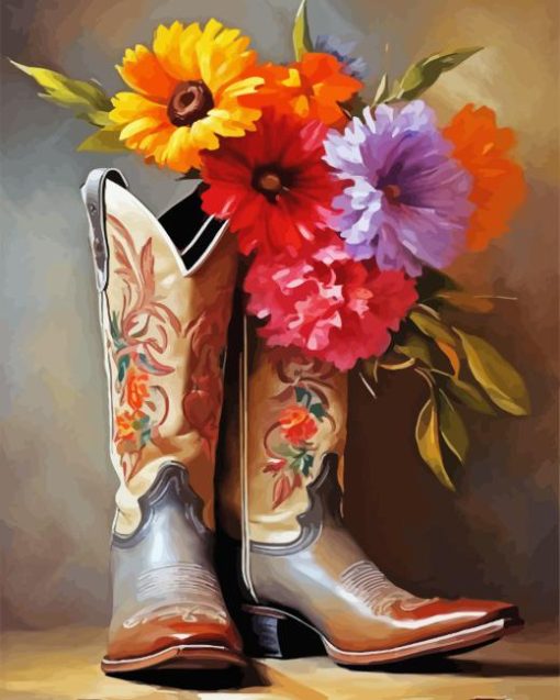 Cowgirl Boot Diamond Painting