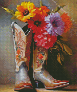 Cowgirl Boot Diamond Painting