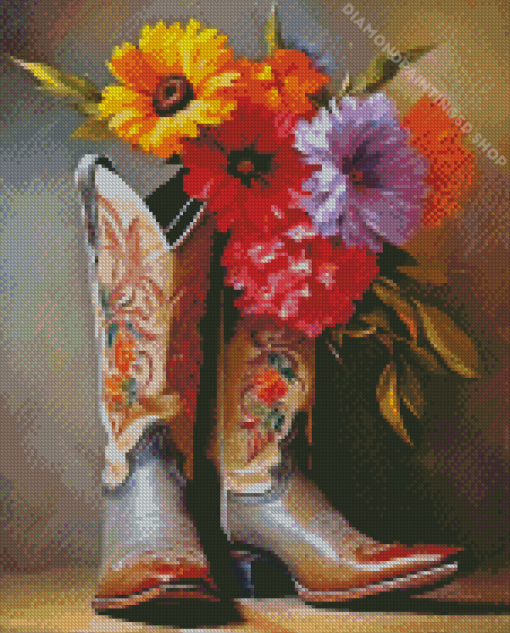 Cowgirl Boot Diamond Painting