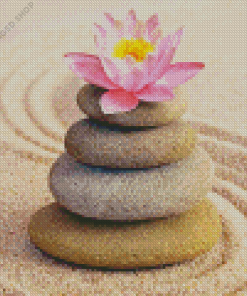 Lotus Zen Stones Diamond Painting