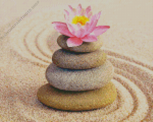 Lotus Zen Stones Diamond Painting