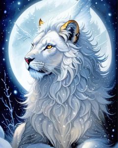 Snow Lion Diamond Painting